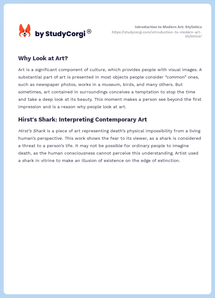 Introduction to Modern Art: Stylistics. Page 2