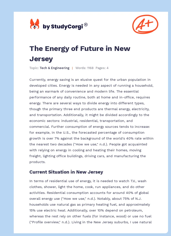 The Energy of Future in New Jersey. Page 1
