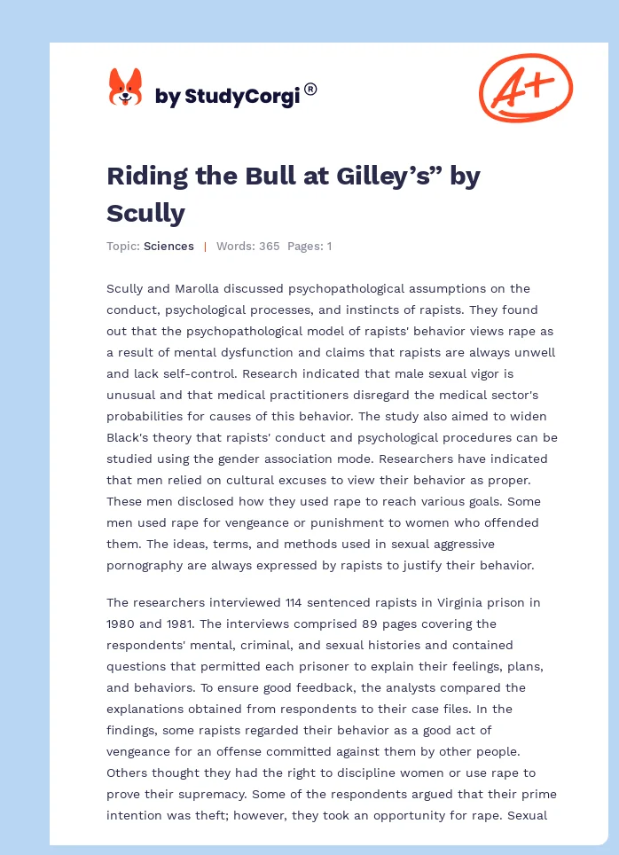 Riding the Bull at Gilley’s” by Scully. Page 1