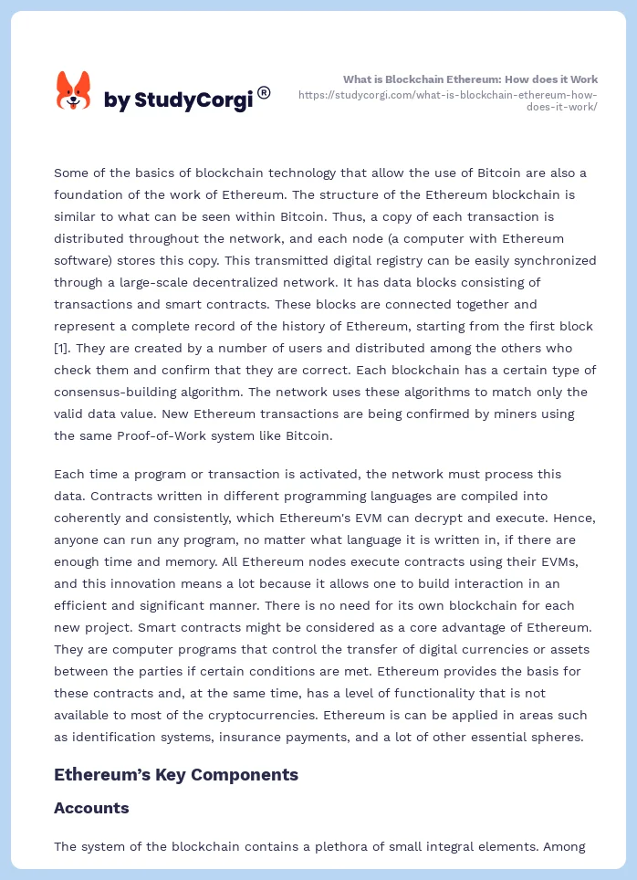 What is Blockchain Ethereum: How does it Work. Page 2
