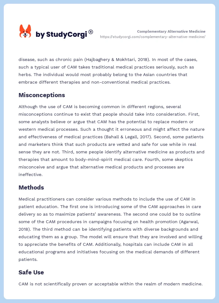 Complementary Alternative Medicine. Page 2