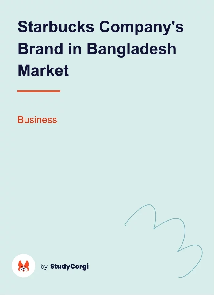 Starbucks Company's Brand in Bangladesh Market. Page 1