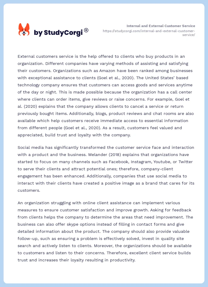 Internal and External Customer Service. Page 2