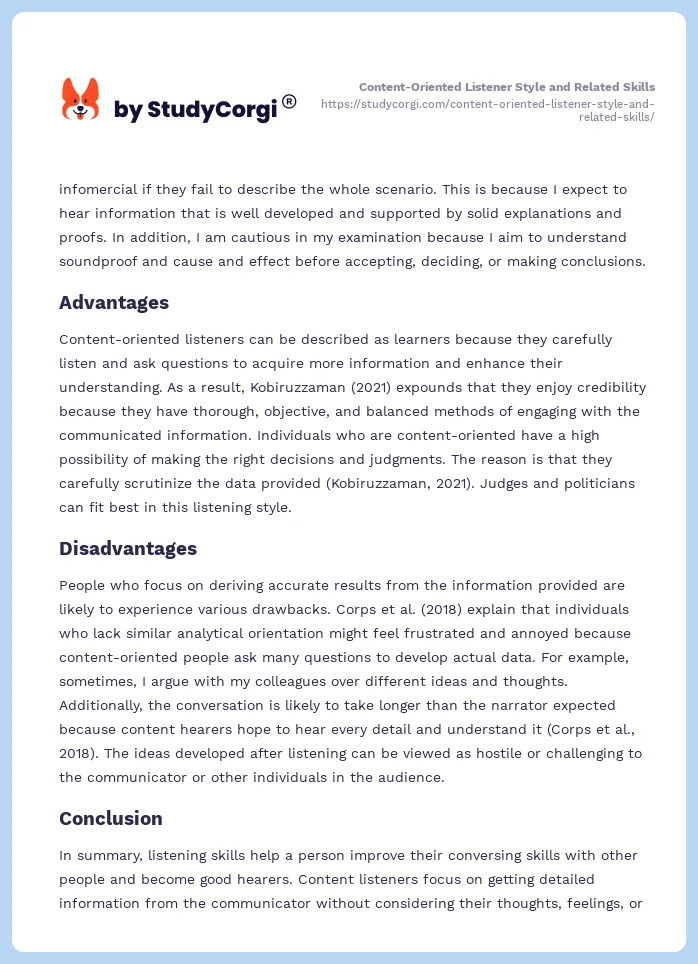 Content-Oriented Listener Style and Related Skills. Page 2