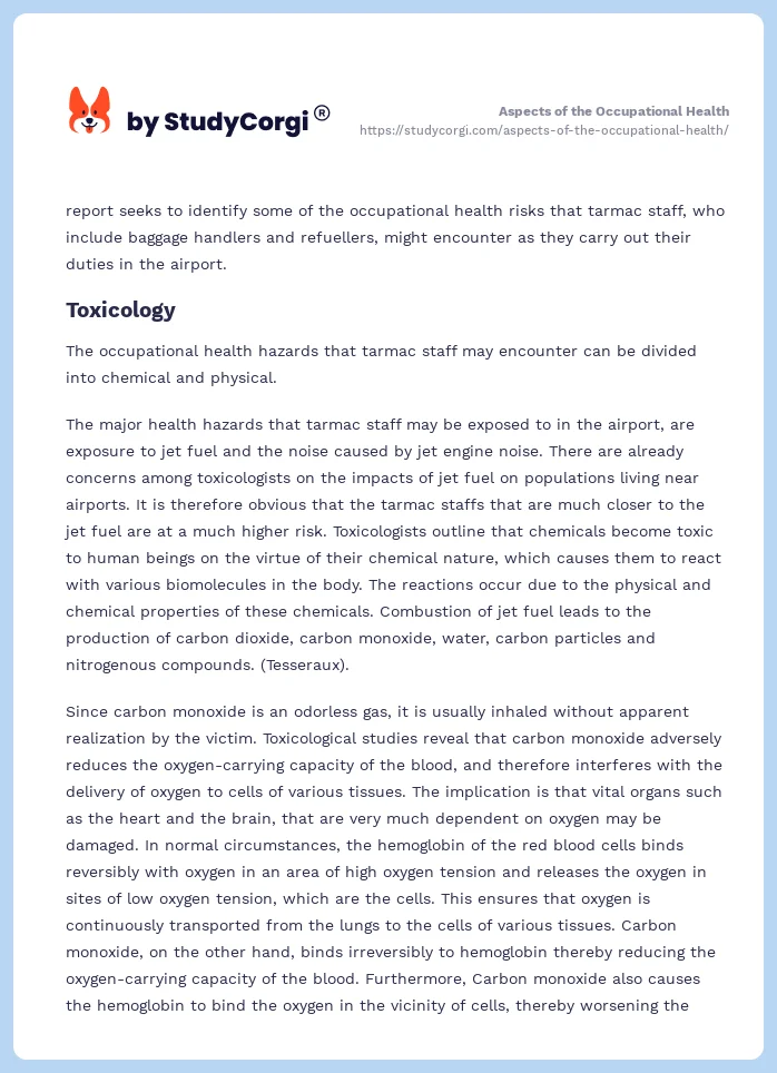 Aspects of the Occupational Health. Page 2