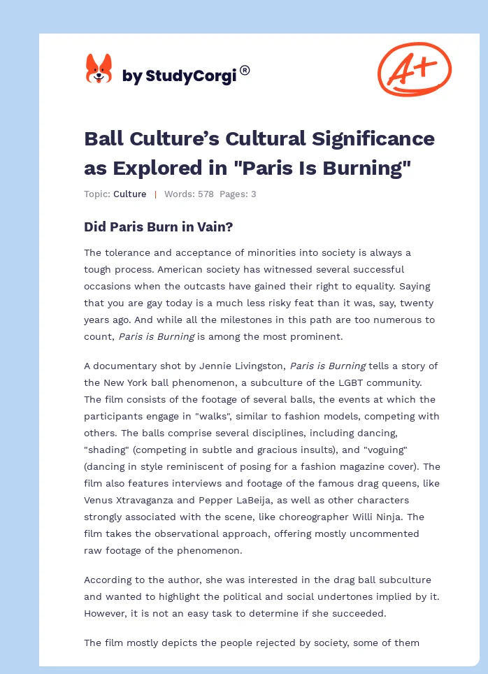 New York Ball Culture in "Paris is Burning" Documentary. Page 1