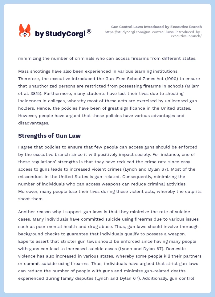 Gun Control Laws Introduced by Executive Branch. Page 2
