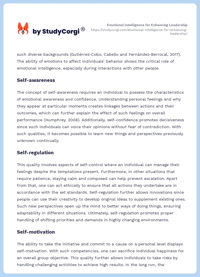Emotional Intelligence for Enhancing Leadership. Page 2