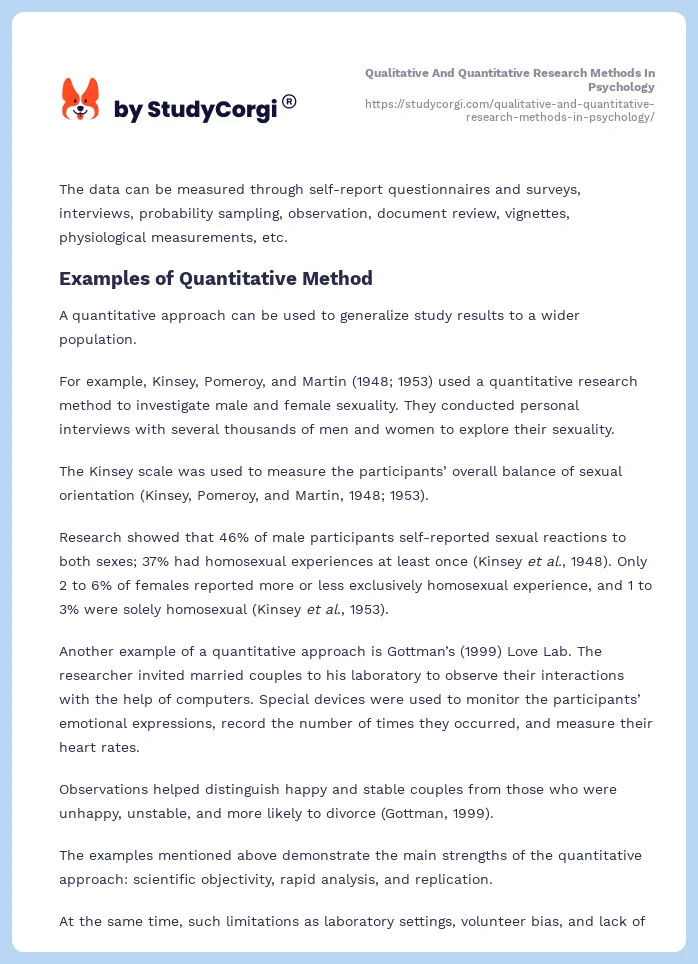 Qualitative And Quantitative Research Methods In Psychology. Page 2