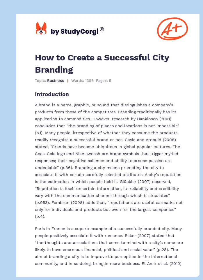 How to Create a Successful City Branding. Page 1