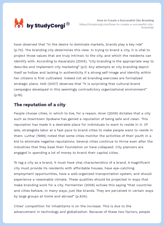 How to Create a Successful City Branding. Page 2