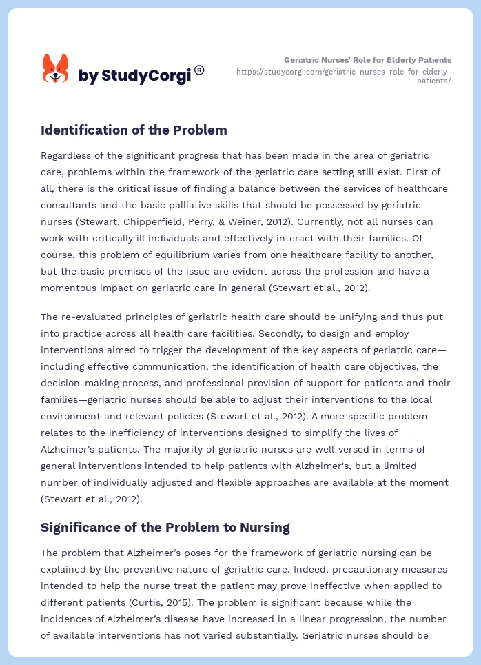 Geriatric Nurses' Role for Elderly Patients. Page 2