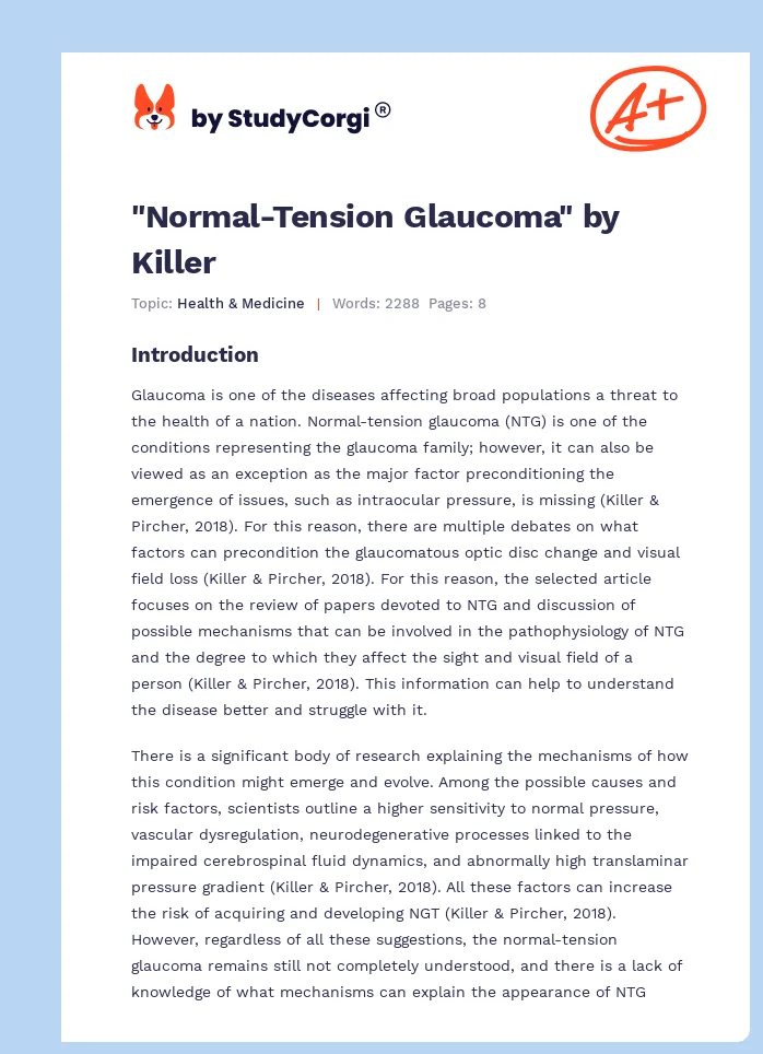 "Normal-Tension Glaucoma" by Killer. Page 1