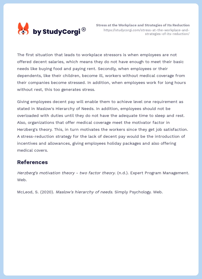 Stress at the Workplace and Strategies of Its Reduction. Page 2
