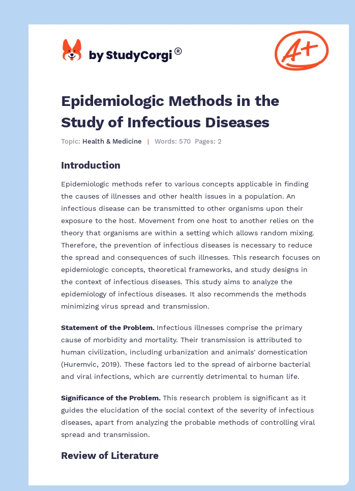 Epidemiologic Methods in the Study of Infectious Diseases. Page 1