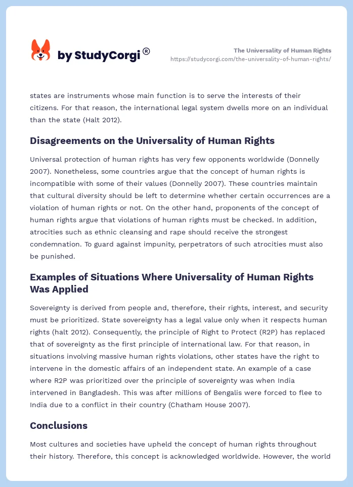 The Universality of Human Rights. Page 2