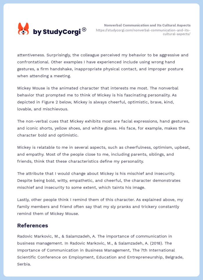 Nonverbal Communication and Its Cultural Aspects. Page 2