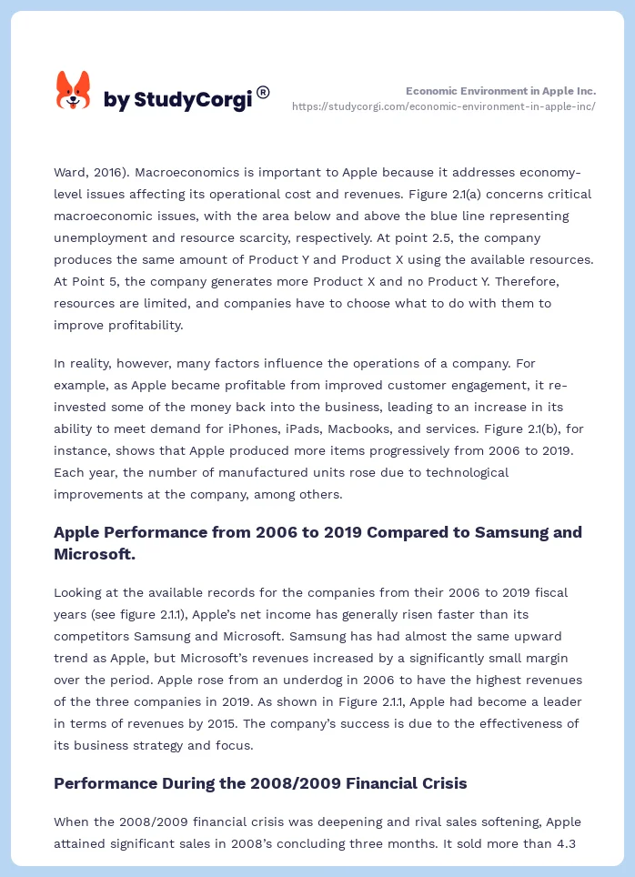 Economic Environment in Apple Inc.. Page 2
