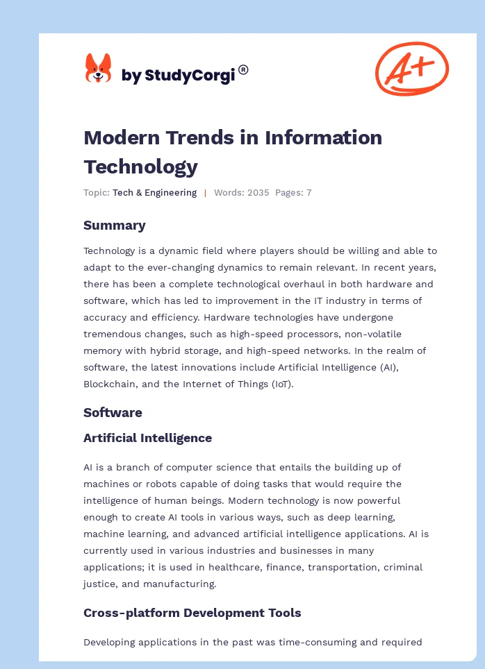 Modern Trends in Information Technology. Page 1