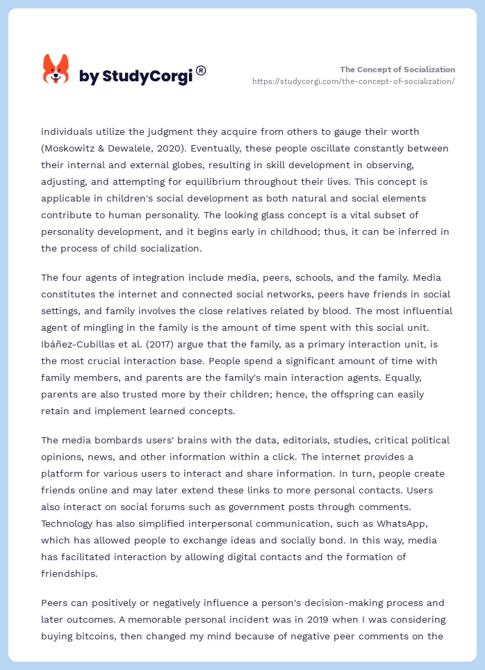 The Concept of Socialization. Page 2