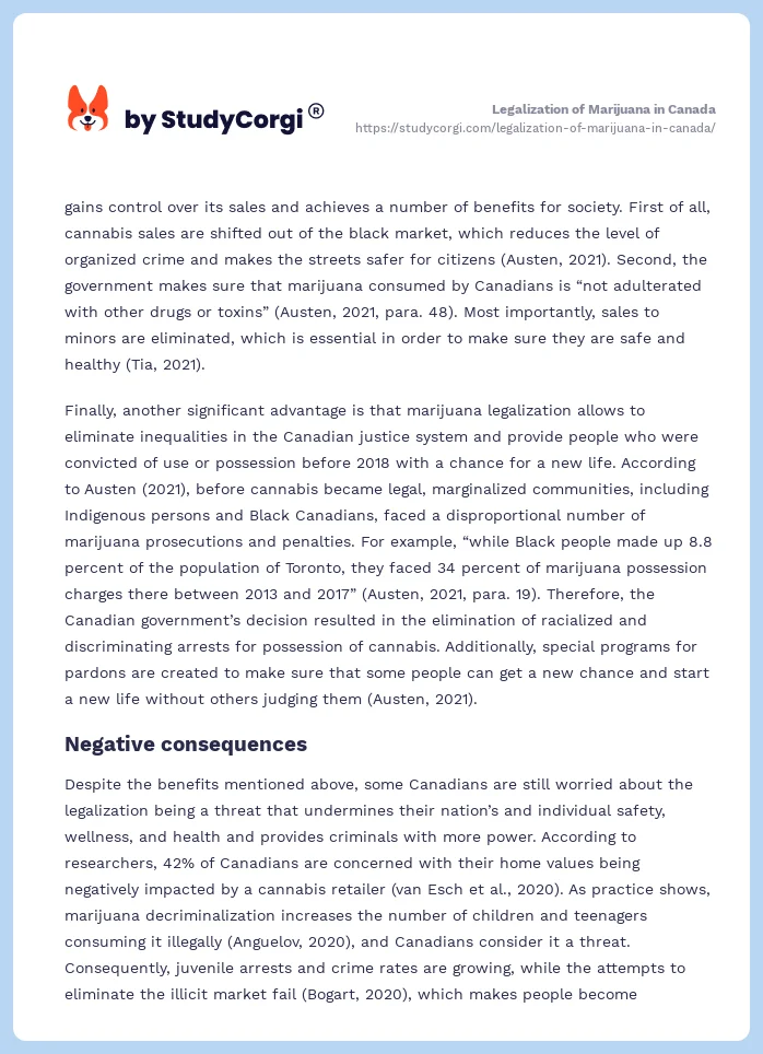 Legalization of Marijuana in Canada. Page 2
