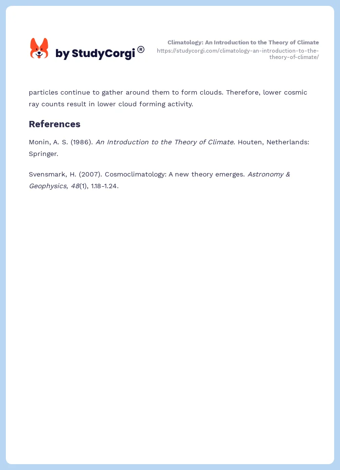 Climatology: An Introduction to the Theory of Climate. Page 2