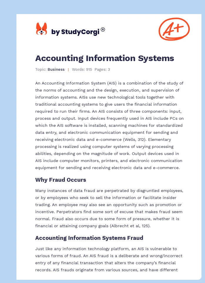 Accounting Information Systems. Page 1
