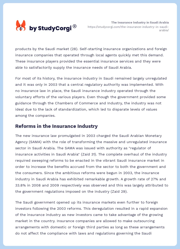The Insurance Industry in Saudi Arabia. Page 2