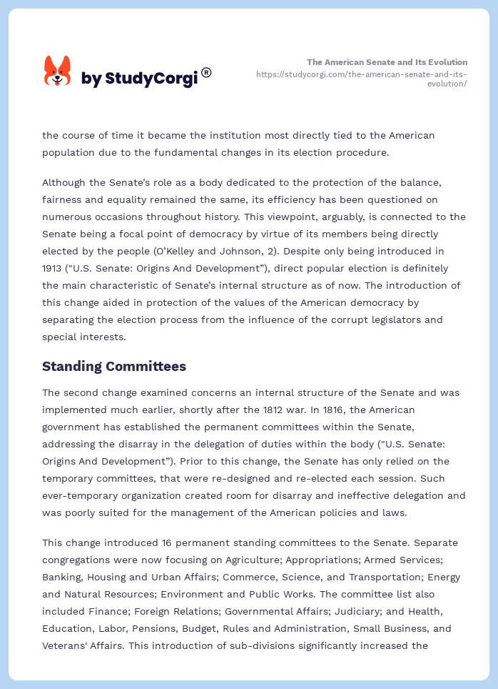 The American Senate and Its Evolution. Page 2