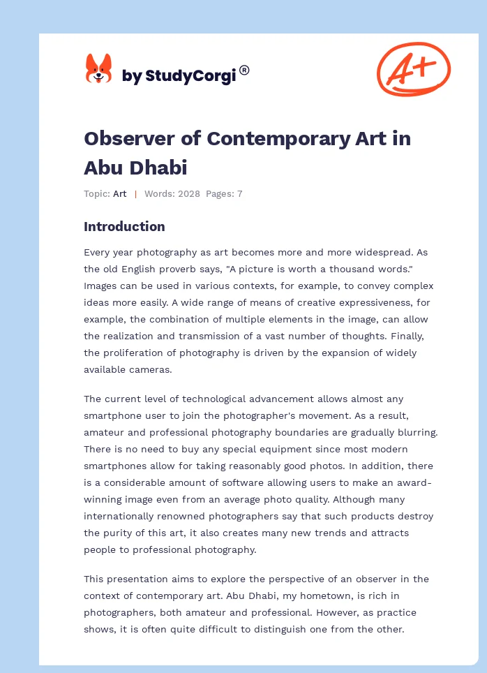 Observer of Contemporary Art in Abu Dhabi. Page 1