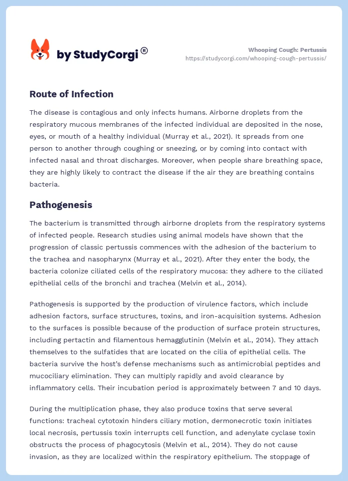 Whooping Cough: Pertussis. Page 2