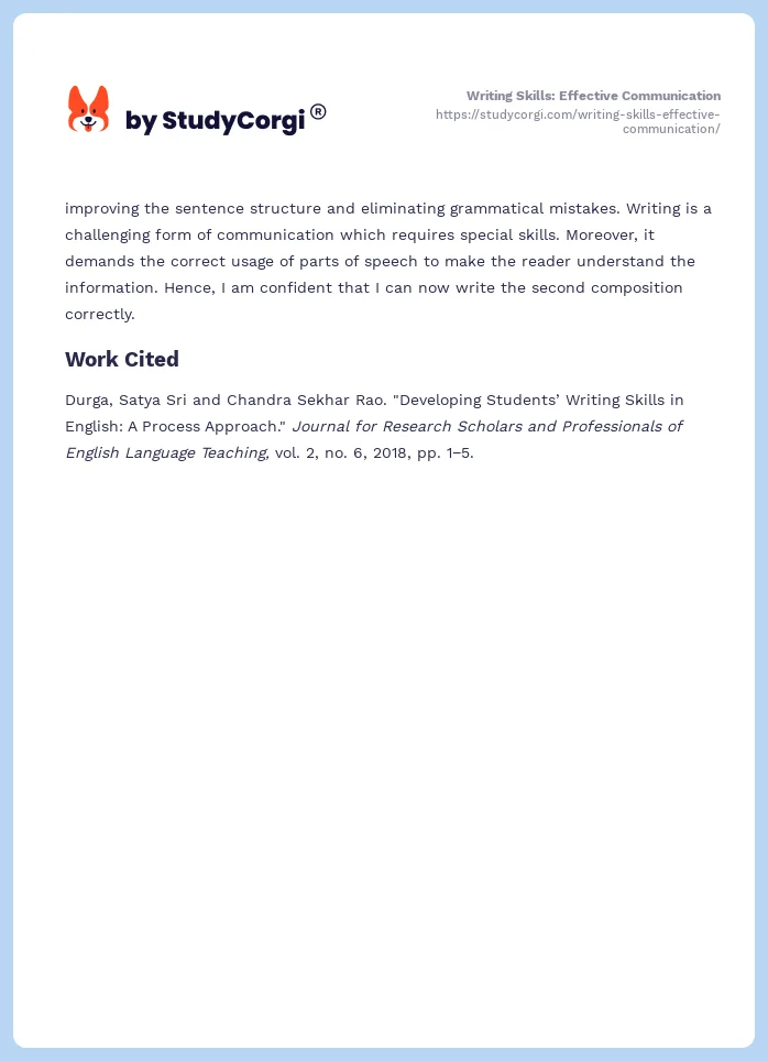 Writing Skills: Effective Communication. Page 2