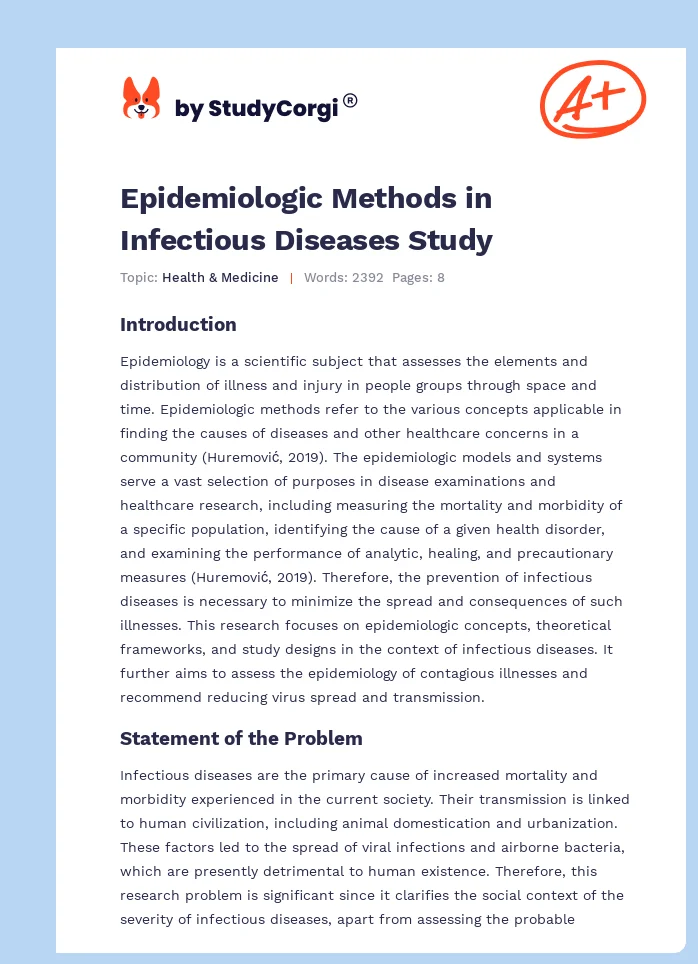 Epidemiologic Methods in Infectious Diseases Study. Page 1