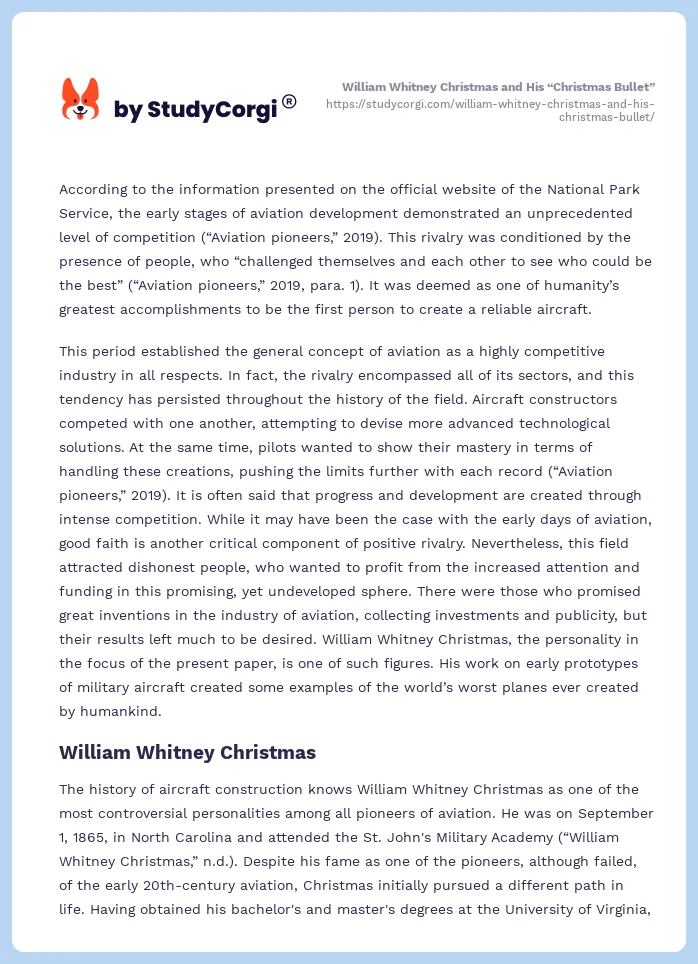 William Whitney Christmas and His “Christmas Bullet”. Page 2