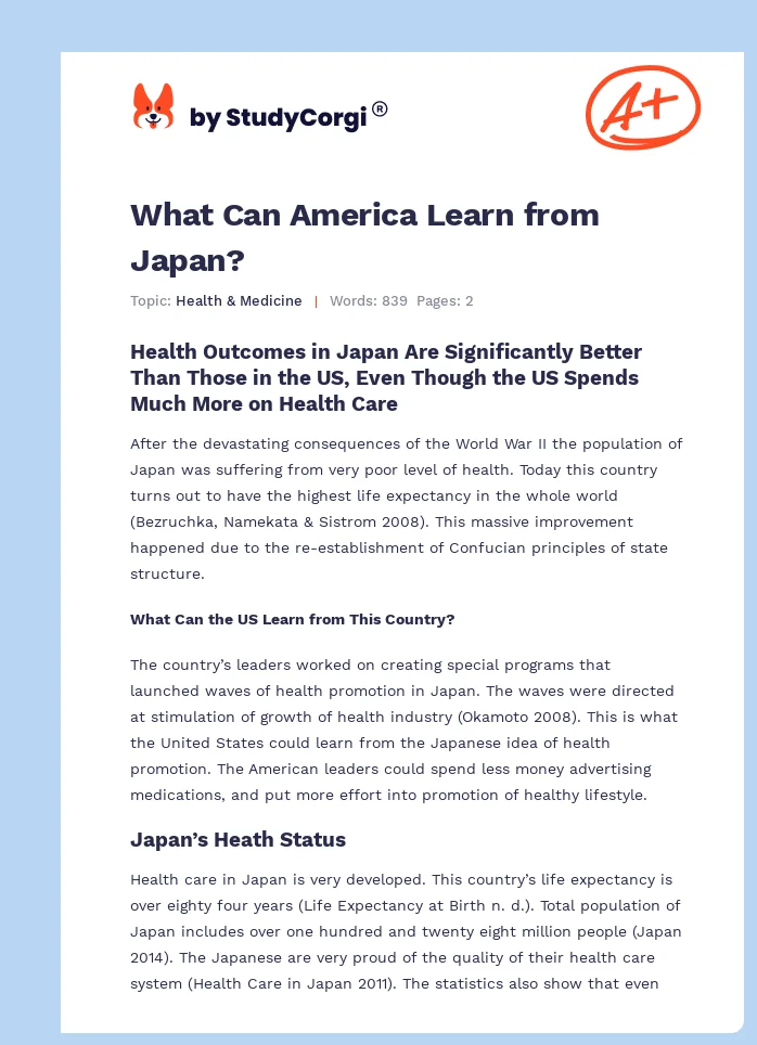 What Can America Learn from Japan?. Page 1