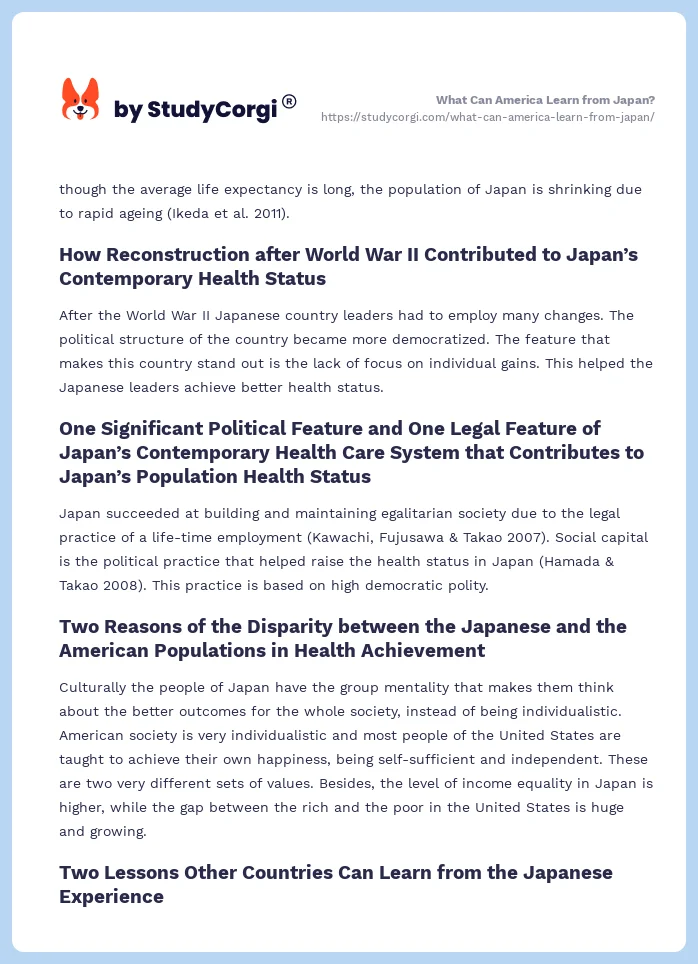What Can America Learn from Japan?. Page 2