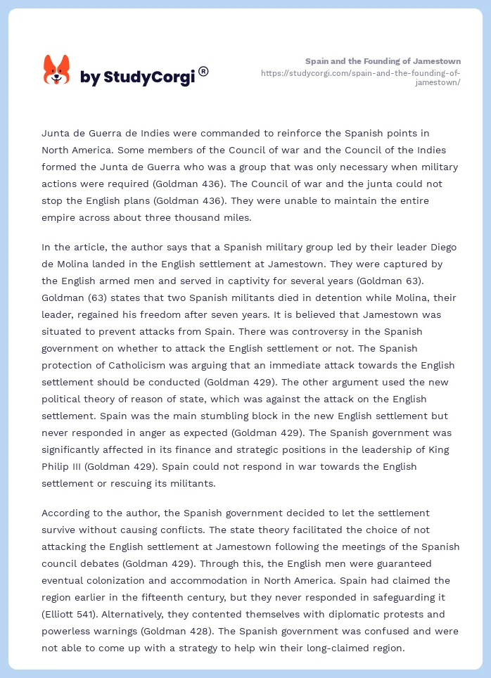 Spain and the Founding of Jamestown. Page 2