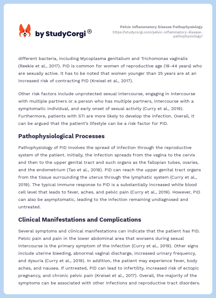 Pelvic Inflammatory Disease Pathophysiology. Page 2
