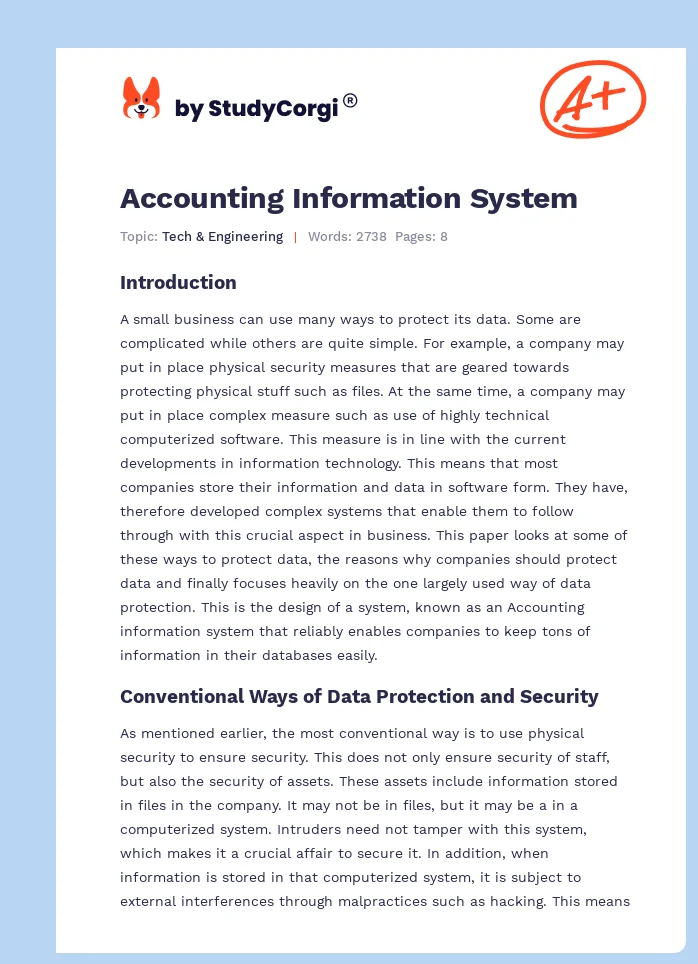 Accounting Information System. Page 1