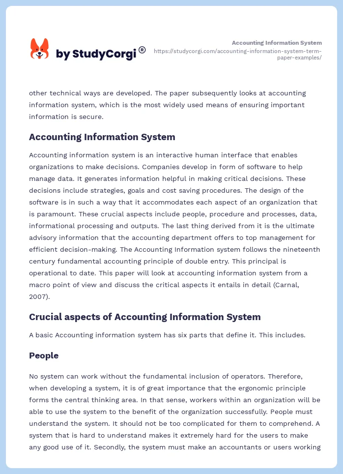 Accounting Information System. Page 2