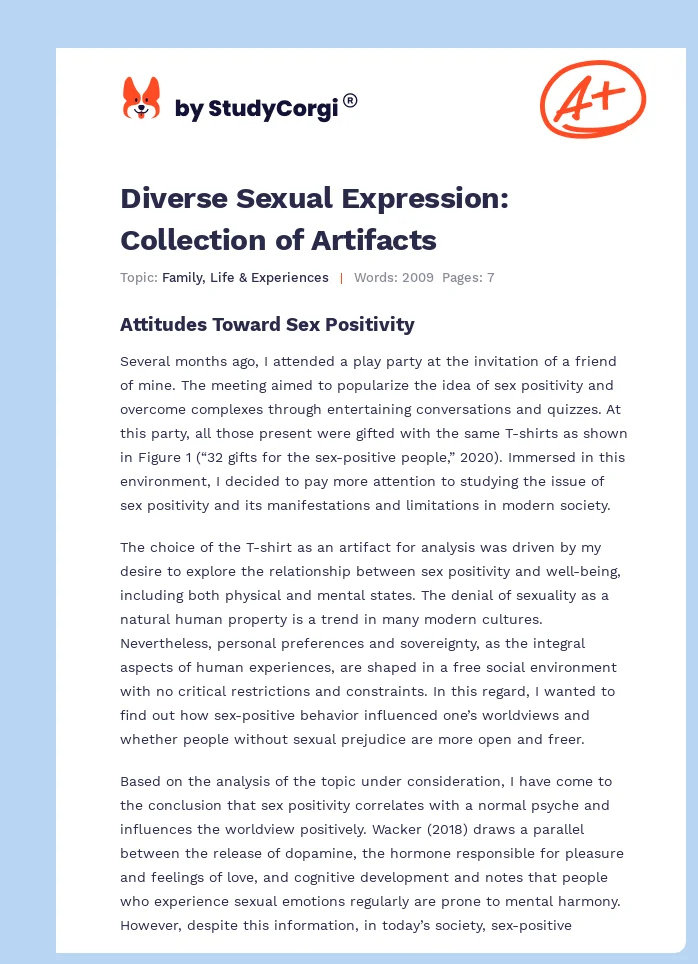 Diverse Sexual Expression: Collection of Artifacts. Page 1