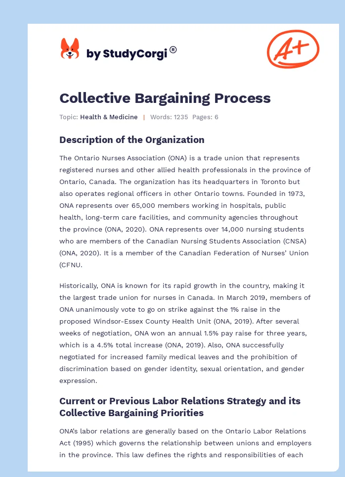 Collective Bargaining Process. Page 1