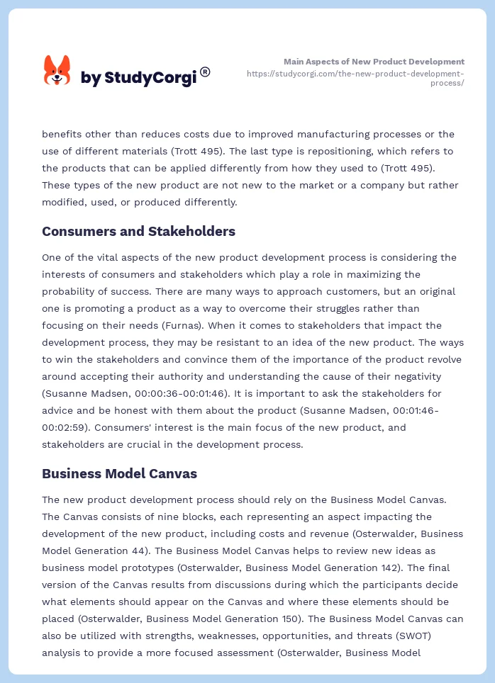 The New Product Development Process. Page 2