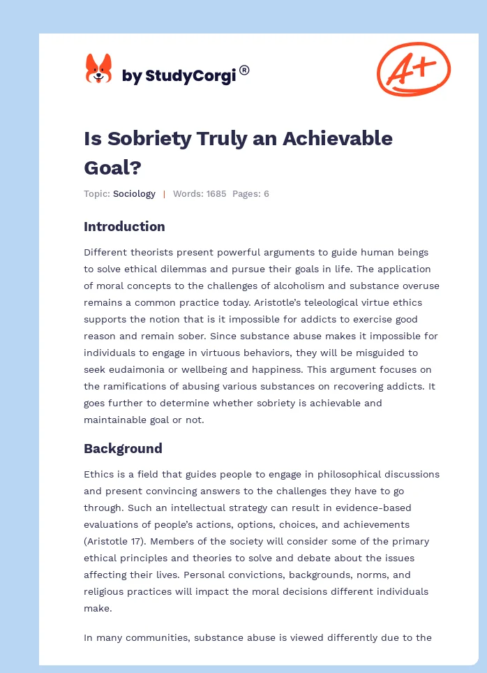 Is Sobriety Truly an Achievable Goal?. Page 1