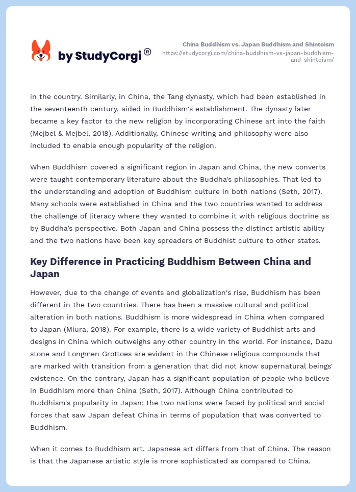 China Buddhism vs. Japan Buddhism and Shintoism. Page 2