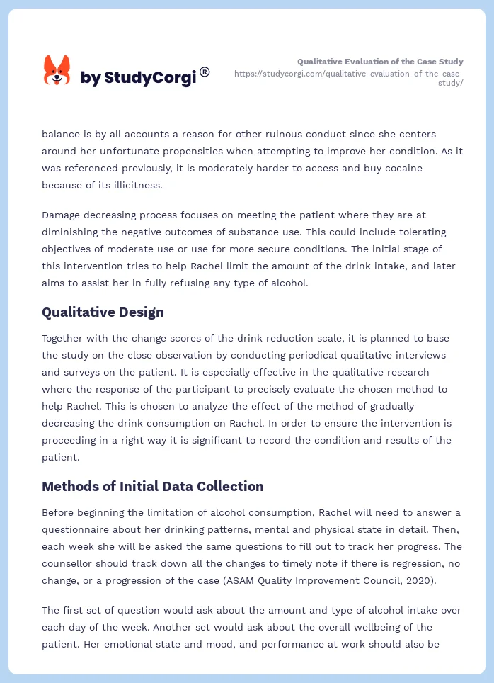 Qualitative Evaluation of the Case Study. Page 2