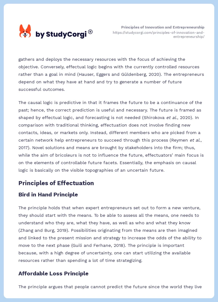 Principles of Innovation and Entrepreneurship. Page 2