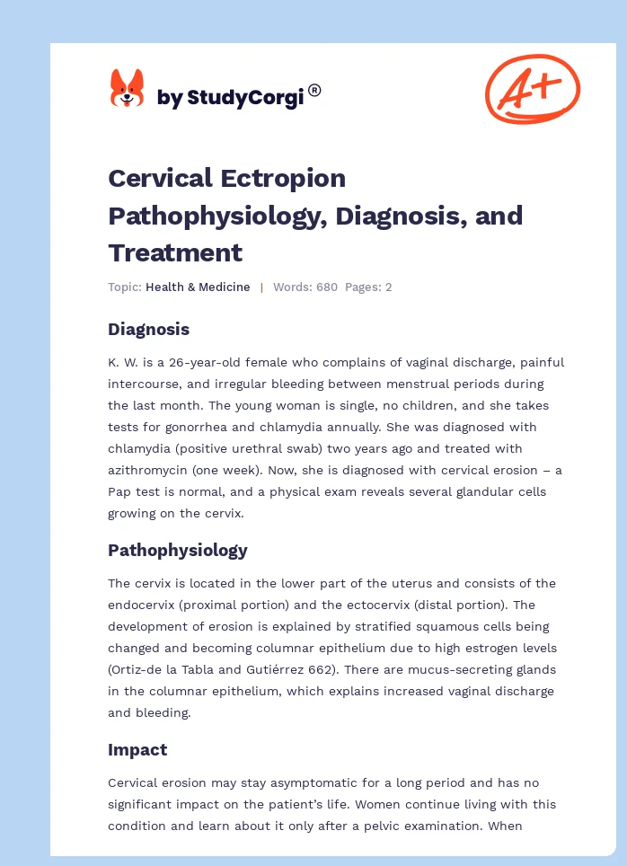 Cervical Ectropion Pathophysiology, Diagnosis, and Treatment. Page 1