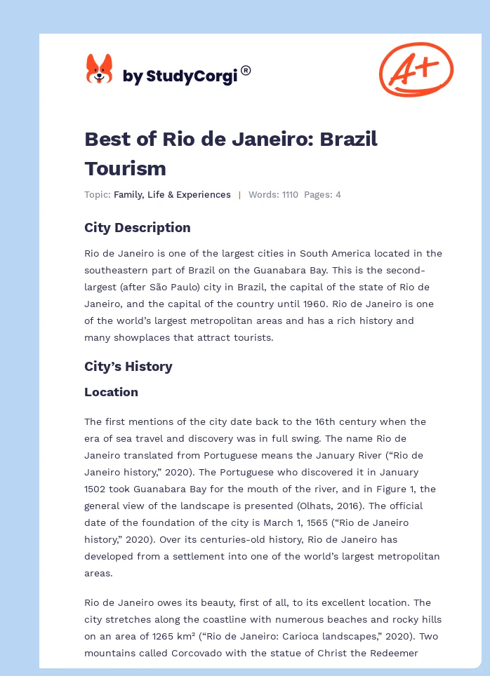 Best of Rio de Janeiro: Brazil Tourism. Page 1