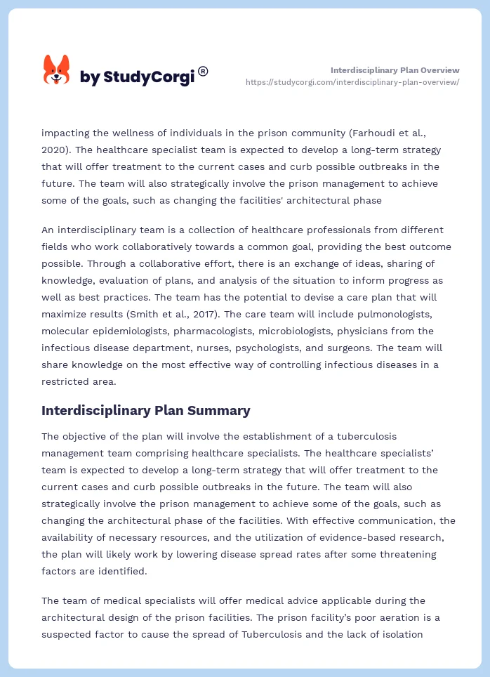Interdisciplinary Plan Overview. Page 2